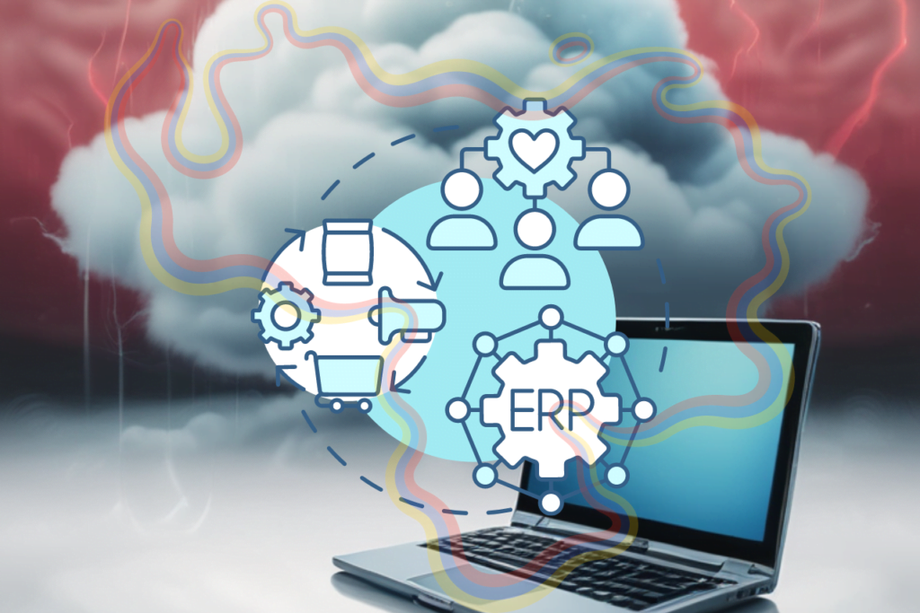 Mapa de Venezuela con icono ERP